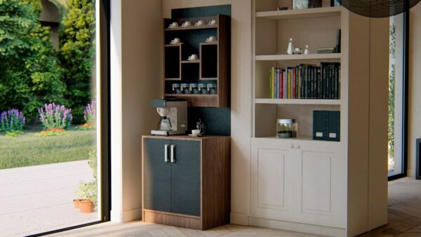 Home Coffee Corner Gallery 200x40x70 Bottom * Black
