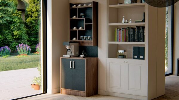 Home Coffee Corner Gallery 200x40x70 Bottom * Black