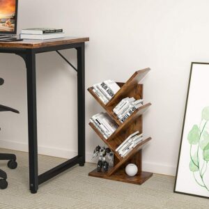Tree Bookshelf 4-Tier Book Rack