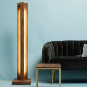 Lighting Craft Wooden Floor Lamp Decorative LED Oak Wood