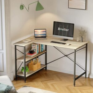 Beautiful office Desk with Shelves 120 cm Reversible Corner