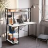 Great Computer Desk 120 cm with Hutch and Storage Shelves