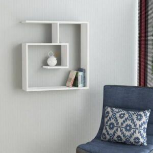 هوم جاليري رف ابيض - 85X64X22