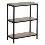 Industrial Style 3-Shelf Bookcase 90X80X30