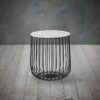 Cage Side Table - White 42X39X39