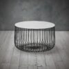 Cage Side Table - White 37X63X63