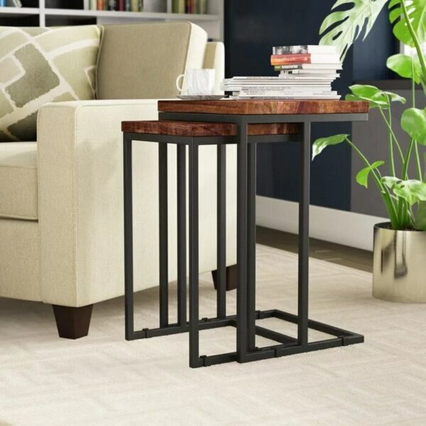 Wood Table Nesting Tables 66x40