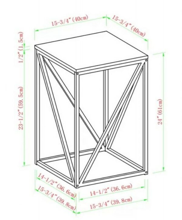 End Table 61X40X40