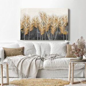 Canvas Wall Art, Abstract Framed Portrait of beautiful tree feathers