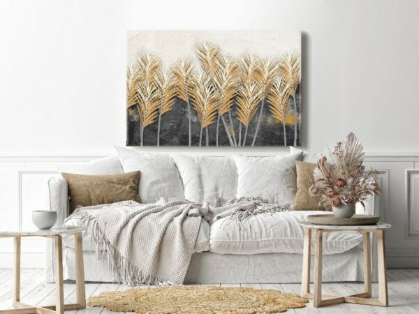 Canvas Wall Art, Abstract Framed Portrait of beautiful tree feathers