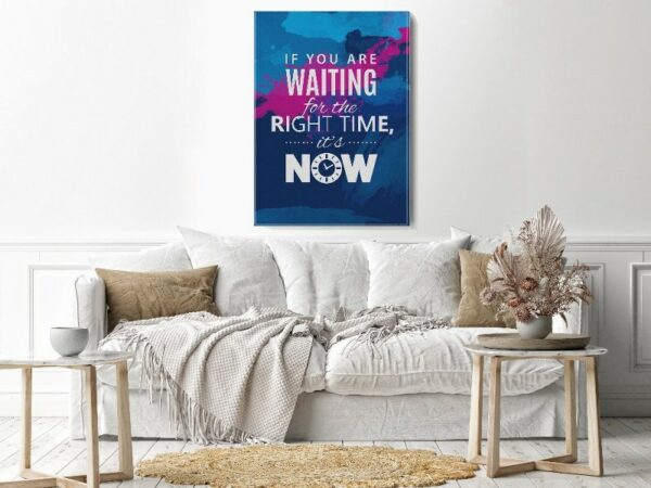 Canvas Wall Art, Abstract Framed Portrait of Motivational Poster