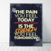 Canvas Wall Art, Abstract Framed Portrait of Motivational Poster