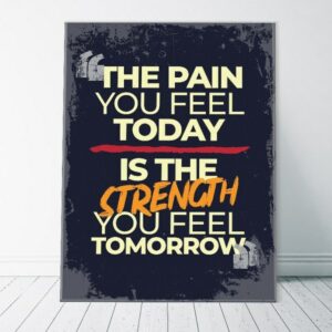 Canvas Wall Art, Abstract Framed Portrait of Motivational Poster