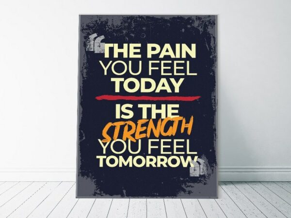 Canvas Wall Art, Abstract Framed Portrait of Motivational Poster