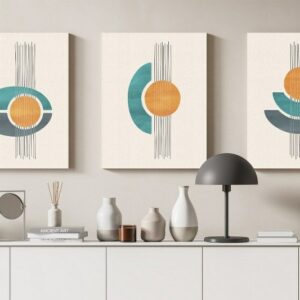 Canvas Wall Art, Abstract Framed Portrait of creative minimalist compositions