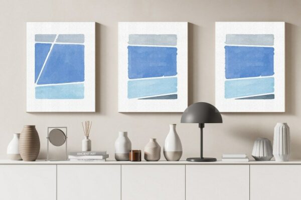 Canvas Wall Art, Abstract Framed Portrait of Hand Painted Illustrations