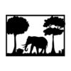 Decorative Elephant wood wall Art 60X80 cm