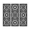 Decorative arabesque style wood wall Art 3 panels 80X80 cm