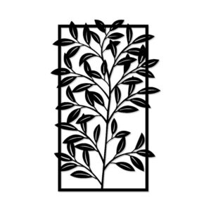 Decorative tree leaves wood wall Art 55x80 cm
