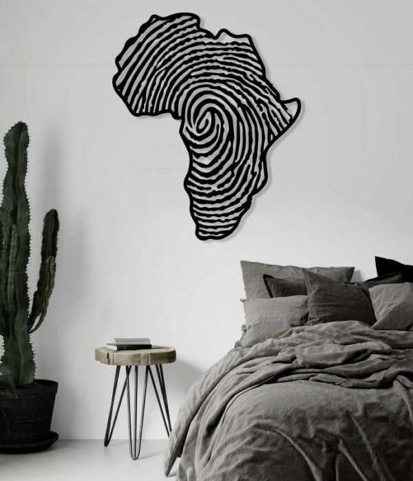 Africa Fingerprint Wood Wall Art 80x60