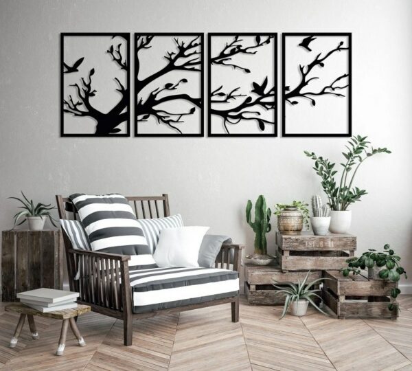 Tree of Life wood Wall Art - Set of 3 Panel Each 80x50