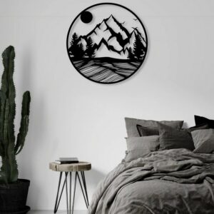 Nature Forest Silhouette wood wall art 60x60