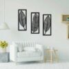 Leaf Wood Wall Dcor - Set of 3 Each 80x30