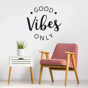 Good Vibes Only Sticker wall art 50x50 cm Black