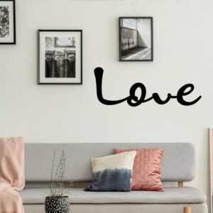 Love Sticker wall art 25x55 cm Black