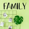 Family Sticker wall art 55x25 cm Black