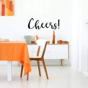 Cheers Sticker wall art 55x23 Black