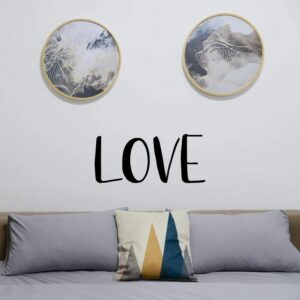 Love wall Sticker art 55x25 cm Black