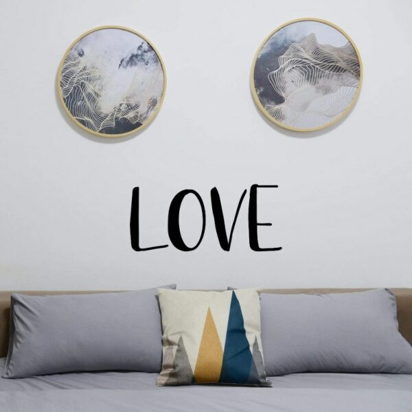 Love wall Sticker art 55x25 cm Black