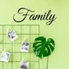 Family wall Sticker art 55x23 cm Black