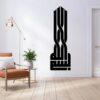 Bismillah ? In the name of God Tall Kufic wall sticker Arabic  art 120x40 cm Black