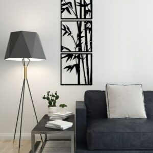 Decorative Bambo wall Sticker art 3 panels 40X125 cm