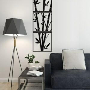 Decorative Bambo wall Sticker art 3 panels 40X125 cm