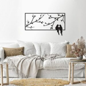 Decorative Birds wall sticker standing on frame of a window art 44X80 cm