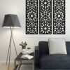 Decorative arabesque style wall Sticker art 3 panels 80X80 cm