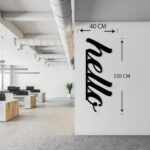 Hello Wall Sign wall Sticker art 120x40
