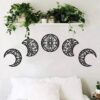 Lunation Moon wall Sticker art Set of 5 Each 30x30