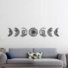 Floral Moon Phase wall sticker art - Set of 7 Each 30x30