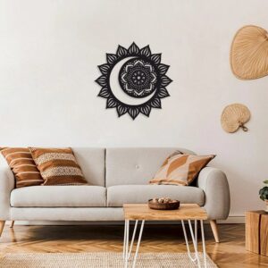 Sun and Moon wall sticker art, 60x60