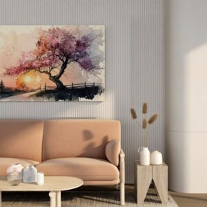 japanese landscape Printed Canvas wall art