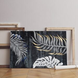 abstract illustrations gray canvas department art creation mural art Printed wall art