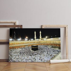هوم جاليري مكة المكرمة الكعبه المشرفة تابلوه كانفاس مطبوع