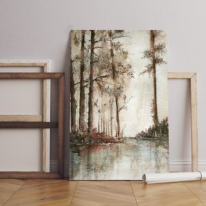 landscape canvas hand drawing watercolor Printed wall art