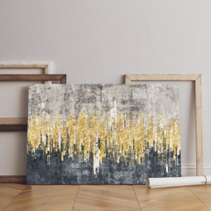 abstract art gold watercolour canvas Printed wall art