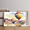 illustration canvas hot air balloon ride scenic landscapes Printed  wall art