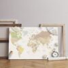 beautiful canvas sea travel things world map conposition Printed wall art
